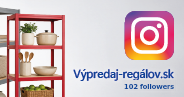 Výpredaj regálov na Instagrame