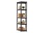 Regál 1800x900x400 mm rohový lakovaný 5-policový, nosnost 875 kg - černý