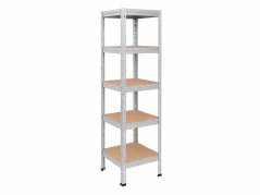 Regál 1830x400x400 mm zinkovaný 5-policový, nosnost 1000 kg, RIVET - 6ks