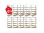 Regál 2400x900x400 mm zinkovaný 6-policový, nosnost 1050 kg - 10ks
