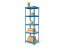 Regál 1800x400x400 mm lakovaný 5-policový, nosnost 875 kg - modrý - 5ks