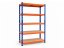 Polcrendszer 1800x900x400 mm festett 5 polcos, teherbírás 1000 kg - kék-narancs