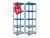 Regál 1800x400x400 mm lakovaný 5-policový, nosnosť 875 kg - modrý - 2ks