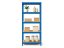 Regál 1800x900x400 mm lakovaný 5-policový, nosnost 875 kg - modrý