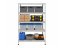 Regál 1830x900x300 mm zinkovaný 5-policový, nosnost 1000 kg, RIVET
