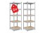 Regál 1800x400x400 mm zinkovaný 5-policový, nosnost 875 kg - 2ks