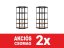 Polcrendszer 1800x900x400 mm sarokos lakkozott 5-polcos, teherbírás 875 kg - fekete - 2db