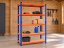Polcrendszer 1800x900x400 mm festett 5 polcos, teherbírás 1000 kg - kék-narancs