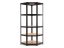 Regál 1800x900x400 mm rohový lakovaný 5-policový, nosnost 875 kg - černý
