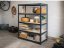 Regál 1830x600x400 mm lakovaný 5-policový, nosnost 1000 kg, RIVET - černý