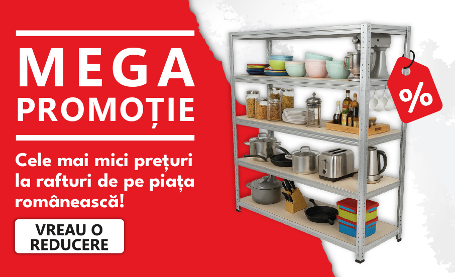 Mega promotie la rafturi, cele mai mari reduceri pana la epuizarea stocului Mega promotie la rafturi, cele mai mari reduceri pana la epuizarea stocului