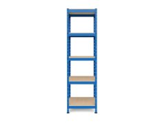 Regál 1800x400x400 mm lakovaný 5-policový, nosnost 875 kg - modrý - 10ks