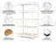 Polcrendszer 1800x800x400 mm festett 5 polcos, teherbírás 875 kg - fehér
