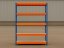Regál 2000x900x500 mm lakovaný 5-policový, nosnost 1000 kg - modro-oranžový