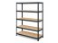 Regál 1830x600x400 mm lakovaný 5-policový, nosnost 1000 kg, RIVET - černý