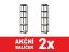Regál 1800x750x400 mm lakovaný 5-policový, nosnost 875 kg - černý - 2ks