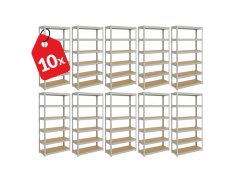 Regál 2200x1000x500 mm zinkovaný 6-policový, nosnost 1050 kg - 10ks