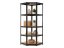 Regál 1800x900x400 mm rohový lakovaný 5-policový, nosnost 875 kg - černý - 10ks