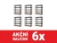 Regál 2160x1200x500 mm profesionální 5-policový, nosnost 2000 kg - černý - 6ks