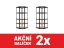 Regál 1800x900x400 mm rohový lakovaný 5-policový, nosnost 875 kg - černý - 2ks