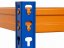 Polcrendszer 1800x900x400 mm festett 5 polcos, teherbírás 1000 kg - kék-narancs