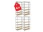 Regál 2200x1000x400 mm pozinkovaný 6-policový, nosnosť 1050 kg - 4ks