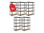 Regál 1800x900x300 mm lakovaný 5-policový, nosnost 875 kg - černý - 5ks