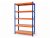 Regál 2000x1200x500 mm lakovaný 5-policový, nosnost 1000 kg - modro-oranžový