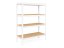 Regál 1600x800x400 mm lakovaný 4-policový, nosnost 700 kg - bílý