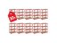 Regál 1500x700x300 mm lakovaný 4-policový, nosnost 700 kg - červený - 10ks