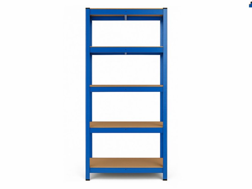 Regál 1800x900x400 mm lakovaný 5-policový, nosnost 875 kg - modrý