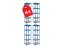 Regál 1800x400x400 mm lakovaný 5-policový, nosnosť 875 kg - modrý - 4ks