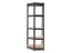 Regál 1800x900x400 mm rohový lakovaný 5-policový, nosnost 875 kg - černý - 10ks
