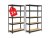 Regál 1800x900x400 mm lakovaný 5-policový, nosnosť 875 kg - čierny - 2ks
