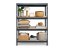 Regál 1500x700x300 mm lakovaný 4-policový, nosnost 800 kg, RIVET - černý