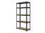 Regál 2000x1000x500 mm lakovaný 5-policový, nosnost 875 kg - černý