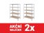 Regál 1830x900x300 mm zinkovaný 5-policový, nosnost 1000 kg, RIVET - 2ks