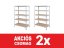 Polcrendszer 1830x600x400 mm horganyzott 5 polcos, teherbírás 1000 kg, RIVET - 2db