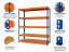 Raft metalic 1800x900x400 mm lăcuit cu 5 polițe, capacitate 1000 kg - albastru-portocaliu