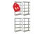 Regál 1800x600x400 mm pozinkovaný 5-policový, nosnosť 875 kg - 4ks