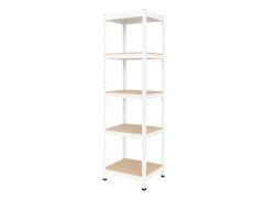 Regál 1800x400x400 mm lakovaný 5-policový, nosnosť 875 kg - biely