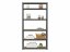 Regál 2400x900x600 mm lakovaný 6-policový, nosnost 1050 kg - černý