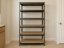 Regál 2400x900x600 mm lakovaný 6-policový, nosnost 1050 kg - černý