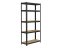 Regál 2000x1000x500 mm lakovaný 5-policový, nosnost 875 kg - černý
