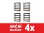 Regál 2160x1200x500 mm profesionální 5-policový, nosnost 2000 kg - černý - 4ks