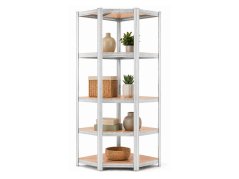 Regál 1800x900x400 mm rohový zinkovaný 5-policový, nosnost 875 kg