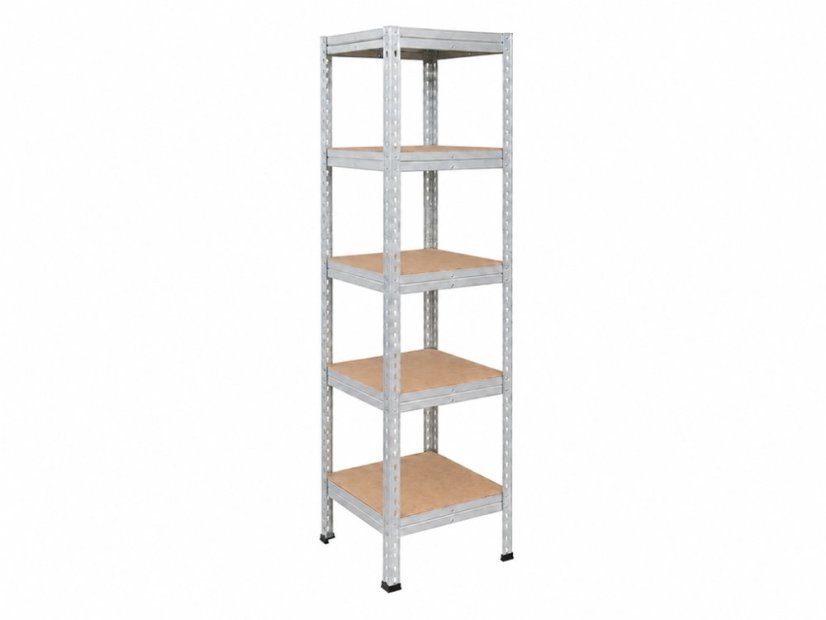 Regál 1830x400x400 mm zinkovaný 5-policový, nosnost 1000 kg, RIVET