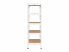 Regál 1830x400x400 mm lakovaný 5-policový, nosnost 1000 kg, RIVET - bílý - 2ks