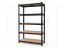 Polcrendszer 1800x900x400 mm festett 5 polcos, teherbírás 1000 kg - fekete