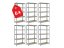 Regál 1800x600x400 mm pozinkovaný 5-policový, nosnosť 875 kg - 6ks